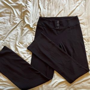 Women's Small Soft Flared Ribbed Black Pants